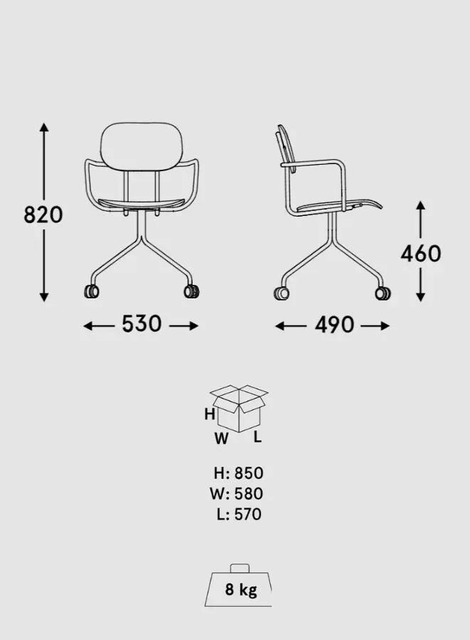 New School  Chair Fixed Base Plywood Seating (Customizable)