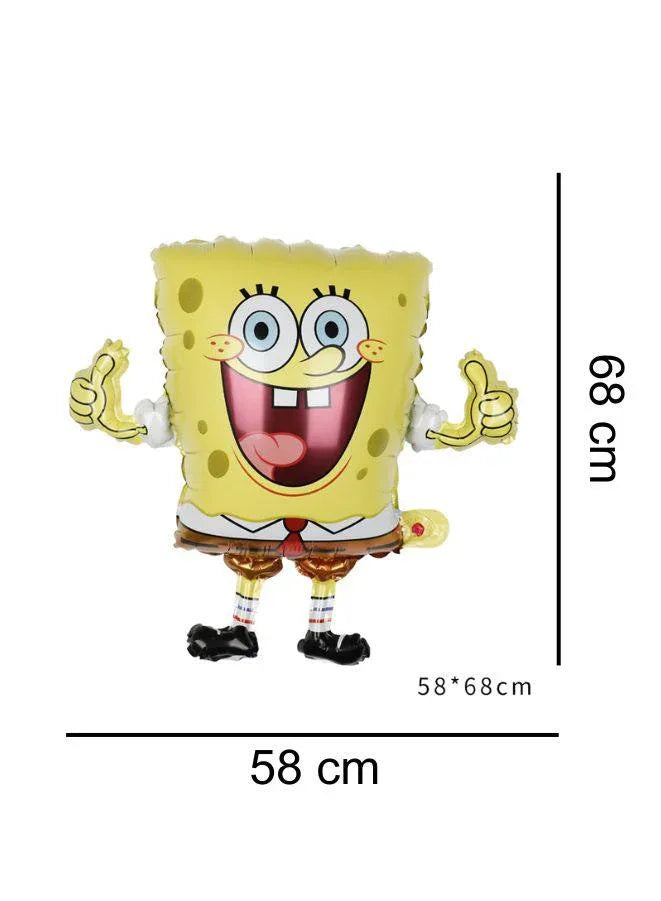 2 pc SpongeBob Characters Ballon Set, Giant balloon for Kids Party, Birthday Double Sided Foil Balloon
