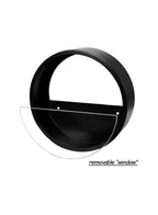 Set of 2 Wall Vases Metal Glass Round Wall Flower Pots Wall Terrarium Vertical Container Wall Vases Succulents Herbs Planter Decor for Garden, Balcony, Stairs, Living Room, Bar, Office