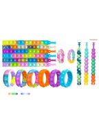 5Pcs Push Pop Fidget Bracelet Fidget Toy, Anxiety Stress Relief Finger Press Bracelet Multicolor Wristband, Durable and Adjustable Hand Toys for Christmas Party Favors Fatio General Trading