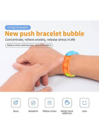 5Pcs Push Pop Fidget Bracelet Fidget Toy, Anxiety Stress Relief Finger Press Bracelet Multicolor Wristband, Durable and Adjustable Hand Toys for Christmas Party Favors Fatio General Trading