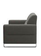 Fiona 2.5 Seater Leather Sofa with Steel Base side