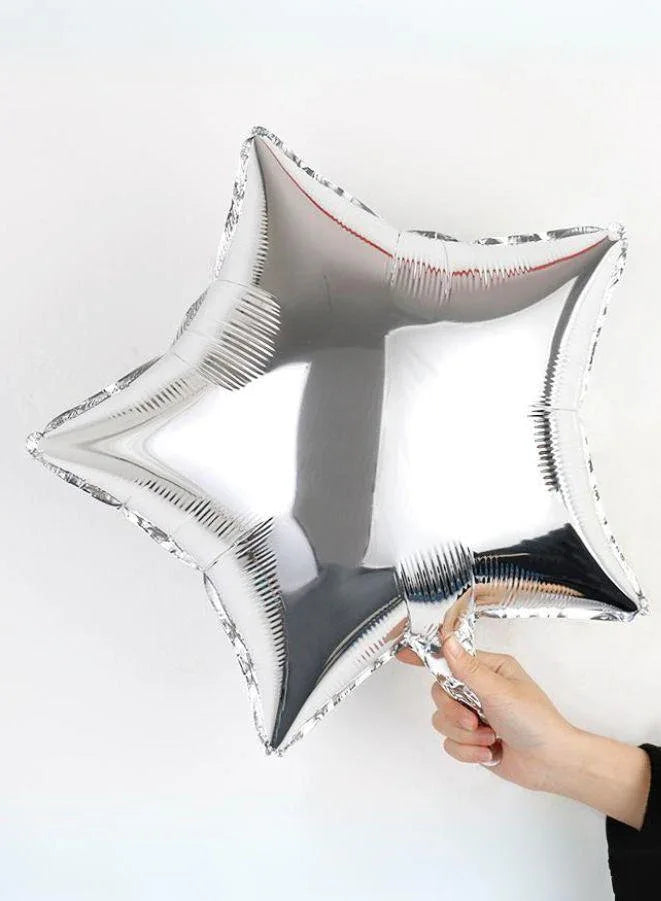 Ramadan Mubarak Balloon Set of 33 Pcs, Premium Quality Shiny Silver Balloons Set for Eid Decorations Ramadan Party Decoration