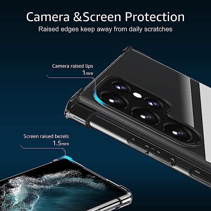 Samsung Galaxy S22 Ultra Clear Case Cover | Transparent Soft TPU Protective Case