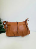 Effetty Leather Shoulder Bag for Women Genuine Cow Leather Handbag Made in Italy with Long Strap