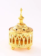 Elegant  Bakhoor Incense Burner Gold - Portable Luxurious Golden Burner for Home, Relaxation and Office