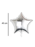 Ramadan Mubarak Balloon Set of 33 Pcs, Premium Quality Shiny Silver Balloons Set for Eid Decorations Ramadan Party Decoration