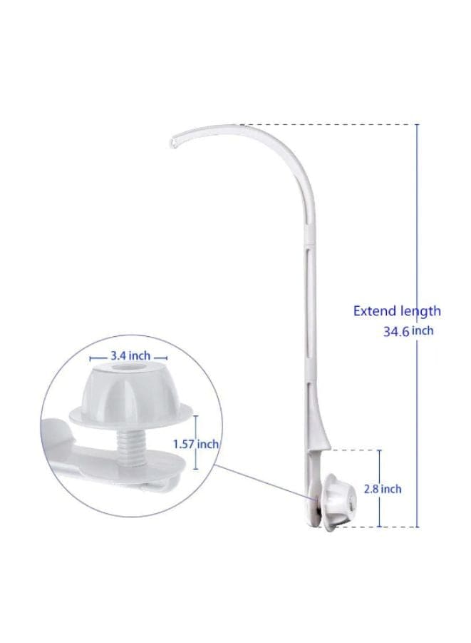 88 CM Inch ABS Baby Bed Musical Crib Mobile Bed Bell Holder for Nursery Decor, Infant Bed Mobile Arm Holder Fatio General Trading