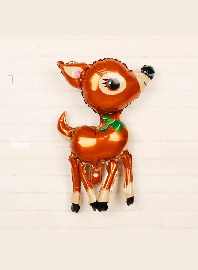 لوازم حفلات بالونات عيد الميلاد المجيد المصنوعة من رقائق معدنية على شكل غزال الرنة - بالونات احتفالية لحفلات عيد الميلاد