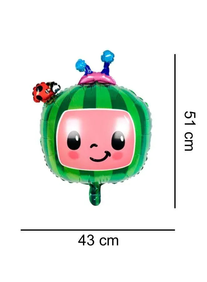 2 pc Cocomelon Character Ballon Set , Giant balloon for Kids Party, Birthday Double Sided Foil Balloon