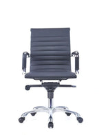 Executive Office Chair with High-Quality PU, Chrome Frame, 4-Lock Synchro Mechanism, Aluminum Base
