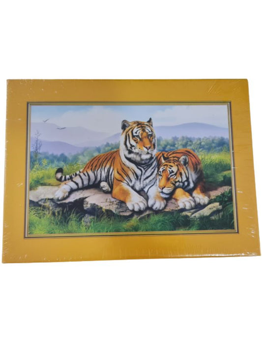 500 Piece Jigsaw Puzzle with Unique Artwork, Tiger (52 x 38 cm)