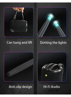 Virtual Drum Kit with Light, Portable Electric Air Drum Set Air Drum Sticks, Anti-slip Design, Ultra-low Latency