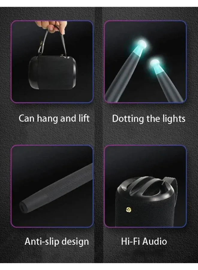 Virtual Drum Kit with Light, Portable Electric Air Drum Set Air Drum Sticks, Anti-slip Design, Ultra-low Latency