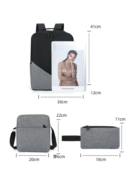 3 Pcs Laptop Bag with a Sling Bag and Small Pouch for 15.6 Inch Laptop