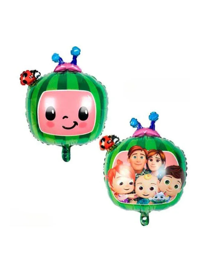 2 pc Cocomelon Character Ballon Set , Giant balloon for Kids Party, Birthday Double Sided Foil Balloon