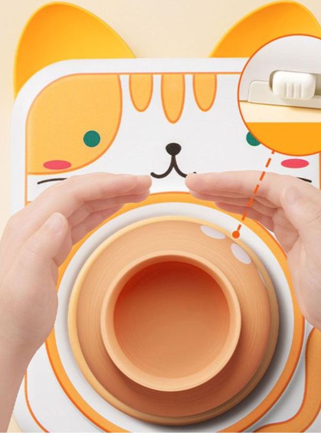 مجموعة أدوات صنع الفخار الكهربائية للحيوانات الأليفة للأطفال (3 سنوات فما فوق) - تعلم الإبداع والنحت واللون والمرح