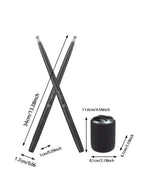 Virtual Drum Kit with Light, Portable Electric Air Drum Set Air Drum Sticks, Anti-slip Design, Ultra-low Latency