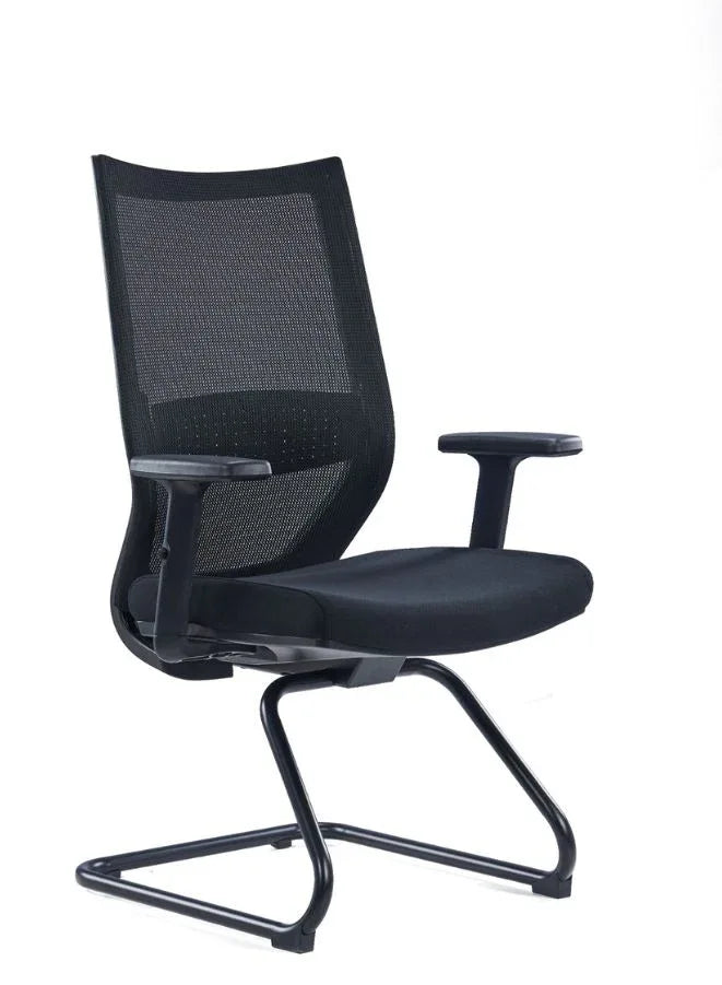 Ergonomic Mesh Office Chair Without Headrest – Adjustable Lumbar Support & Armrests