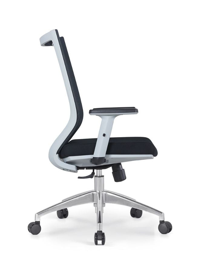 Black office chair with a white background