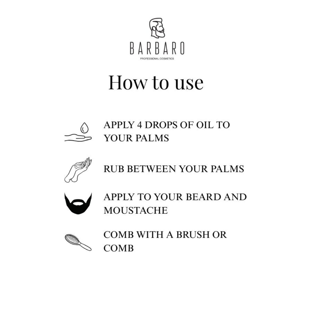 Barbaro Eastern Sandal Beard Oil – Natural Beard Growth & Softening Oil with Macadamia, Argan, Almond & Castor Oils for Nourished Beard & Skin, 30ml