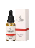 Barbaro Chili Pepper beard oil bottle and packaging on a white background
