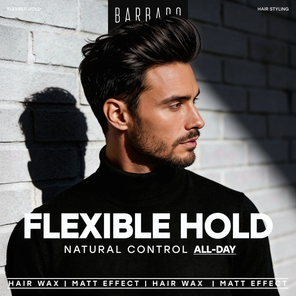 Barbaro Matte Hair Styling Wax – Flexible Strong Hold Wax for Men with Natural Matte Finish, Textured Definition & Sandalwood Aroma – 100g