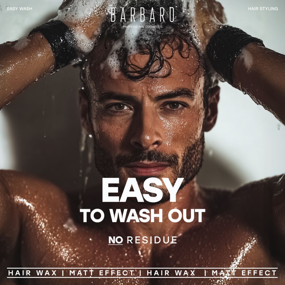 Barbaro Matte Hair Styling Wax – Flexible Strong Hold Wax for Men with Natural Matte Finish, Textured Definition & Sandalwood Aroma – 100g