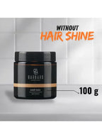 Barbaro hair wax jar with 'Without Hair Shine' text on a white background