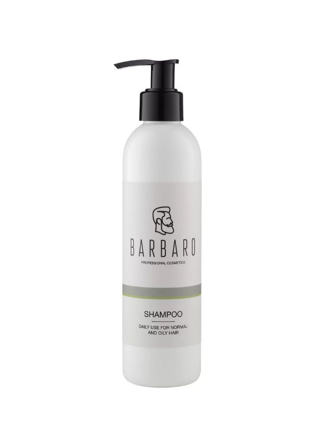 Barbaro shampoo bottle with pump on a white background