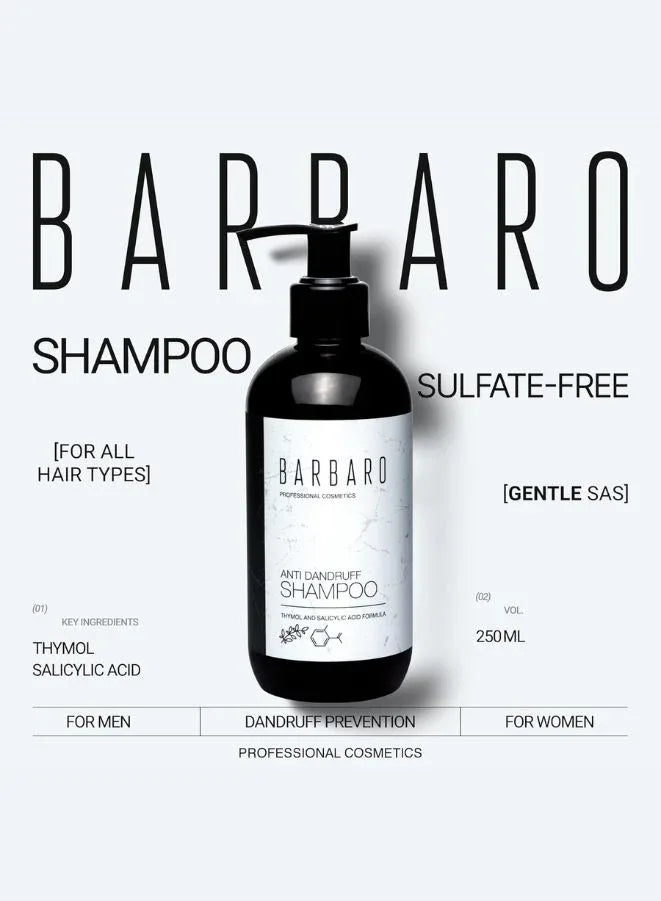 Barbaro shampoo bottle with label on a white background