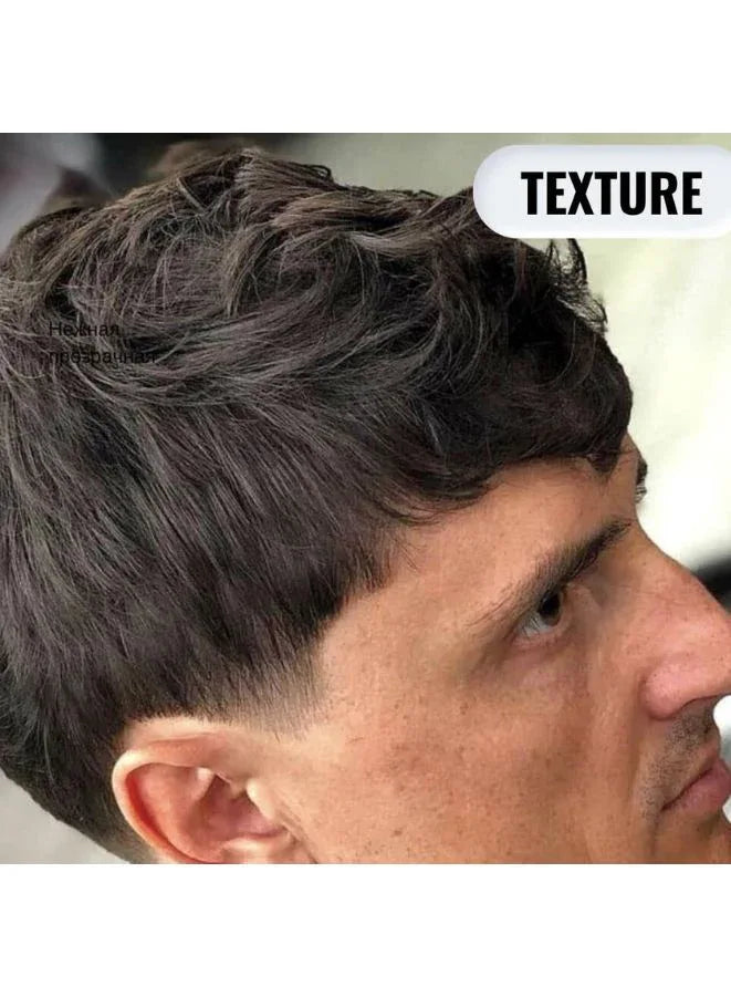 Close-up of a person's head with styled hair, labeled 'Texture'.
