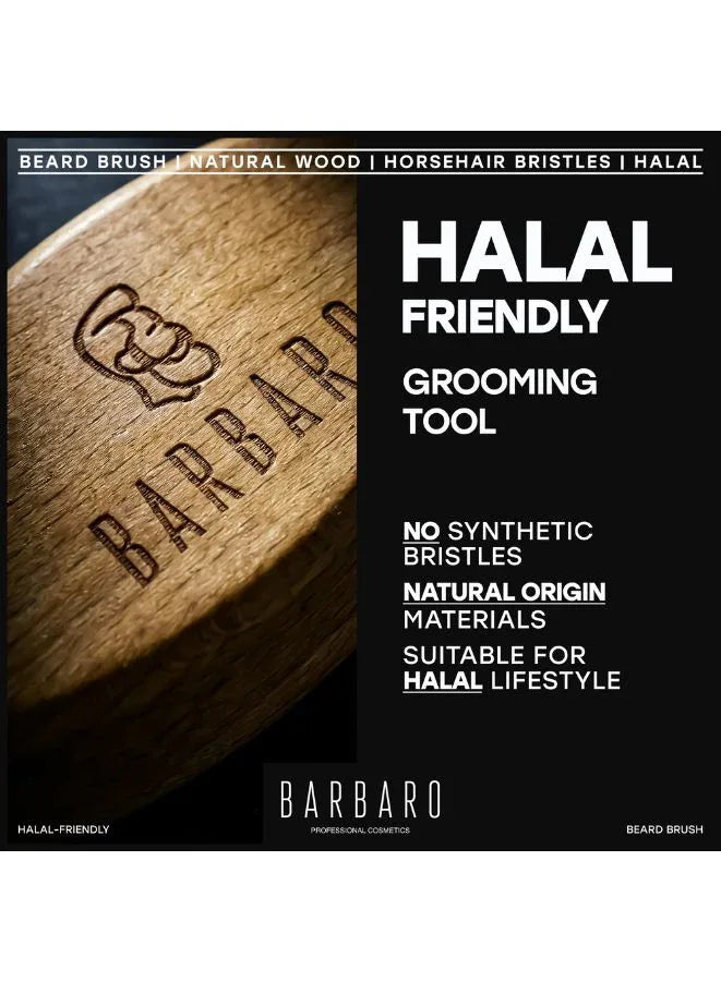 Barbaro 4-in-1 Beard Grooming Gift Set in Wooden Box – Beard Oil, Cream-Balm, Beard Brush & Eastern Sandal Soap – Natural Beard Care Kit for Soft, Manageable & Healthy Facial Hair