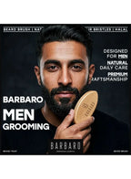 Barbaro Beard Brush for Men – Natural Horse Hair Bristles for Grooming, Styling & Beard Growth – Compact Beard Care Tool for Daily Use