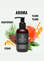 Barbaro Men’s Face Wash Gel with Lactic Acid – Natural Cleansing Gel for Beard Care & Sensitive Skin, 150 ml