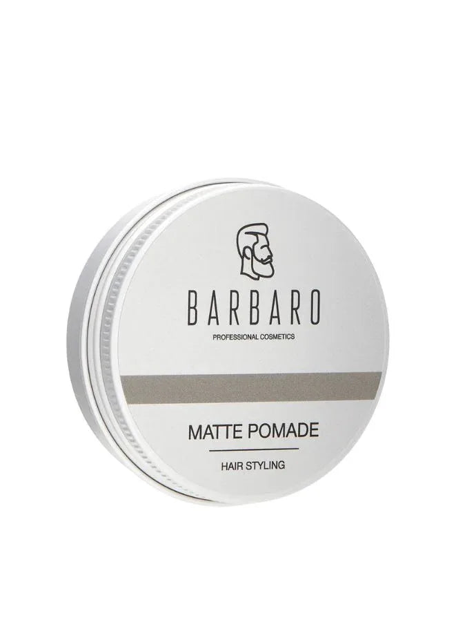 Barbaro Hair Styling Matte Pomade 60g – Strong Hold, Natural Matte Finish for Men