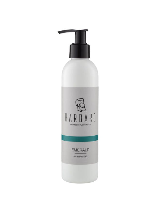 Barbaro Emerald Clear Shave Gel 200 ml – Transparent Non-Foaming Shaving Gel for Precision Beard Grooming