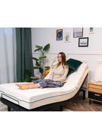 FlexiSpot Adjustable Bed Base with Head & Foot Incline, Durable Motorized Steel Frame, Wired Remote Control, Multiple Height Legs & Synchronized Adjustment for Customized Comfort