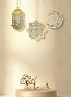 زينة العيد الخشبية، الحروف الأبجدية الإنجليزية، حروف DIY لمواد تحت عنوان مهرجان عيد مبارك