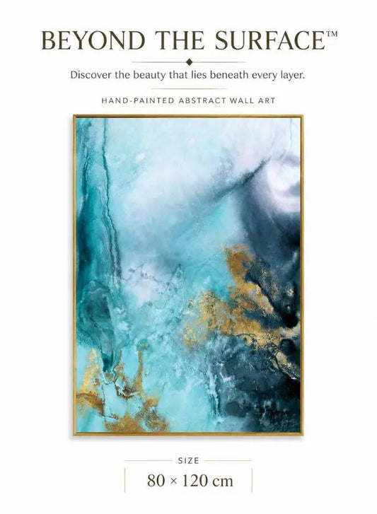 Beyond the Surface | Original Hand-Painted Abstract Wall Art | 80 × 120 cm