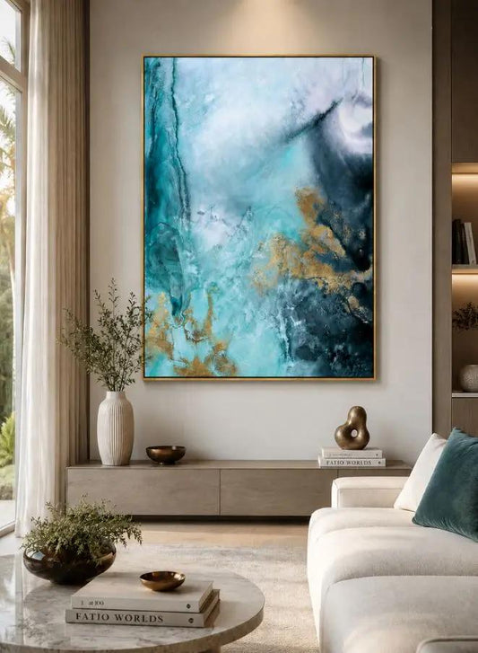 Beyond the Surface | Original Hand-Painted Abstract Wall Art | 80 × 120 cm