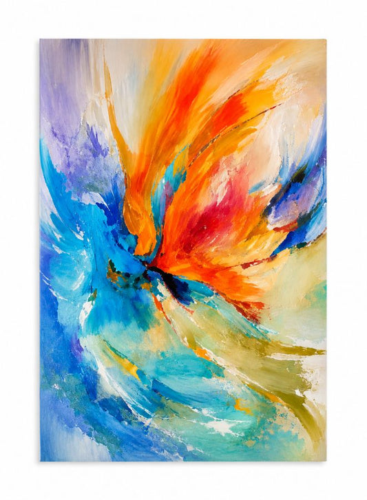 Harmony in Energy | Original Hand-Painted Abstract Wall Art | 80 × 120 cm