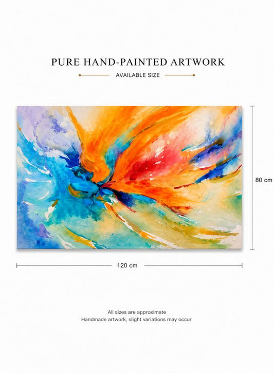 Harmony in Energy | Original Hand-Painted Abstract Wall Art | 80 × 120 cm