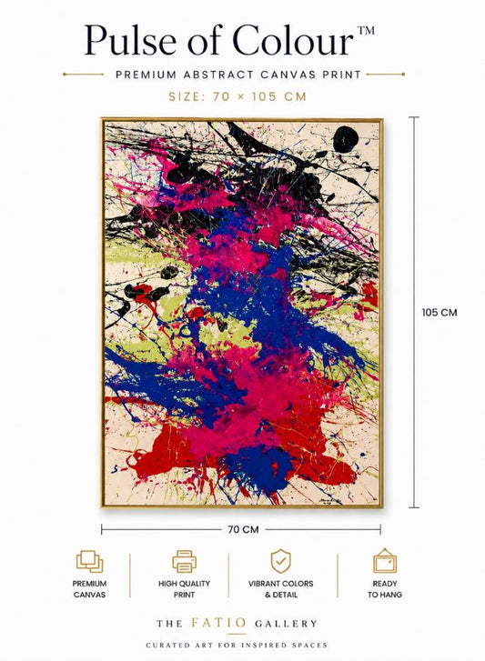 Pulse of Color Original Hand-Painted Abstract Wall Art | 70 × 105 cm