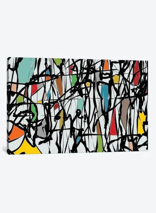 Rhythm of Expression | Premium Hand-Painted Abstract Wall Painting | Cotton Canvas with Wooden Frame | 80 × 120 cm