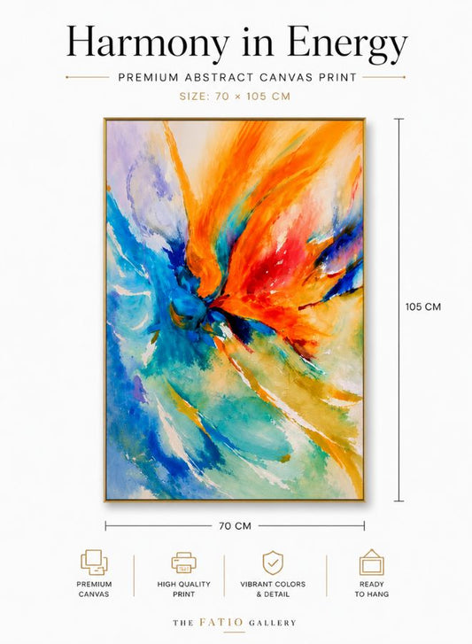 Harmony in Energy | Premium Abstract Canvas Print 70 × 105 cm