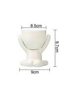 Mini Human-Shaped Ceramic Succulent Plant Pot – Creative Cactus Planter for Desk, Office, and Home Decoration