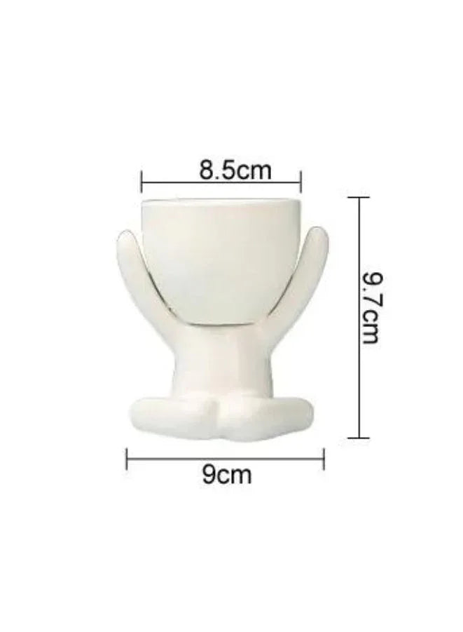 Mini Human-Shaped Ceramic Succulent Plant Pot – Creative Cactus Planter for Desk, Office, and Home Decoration