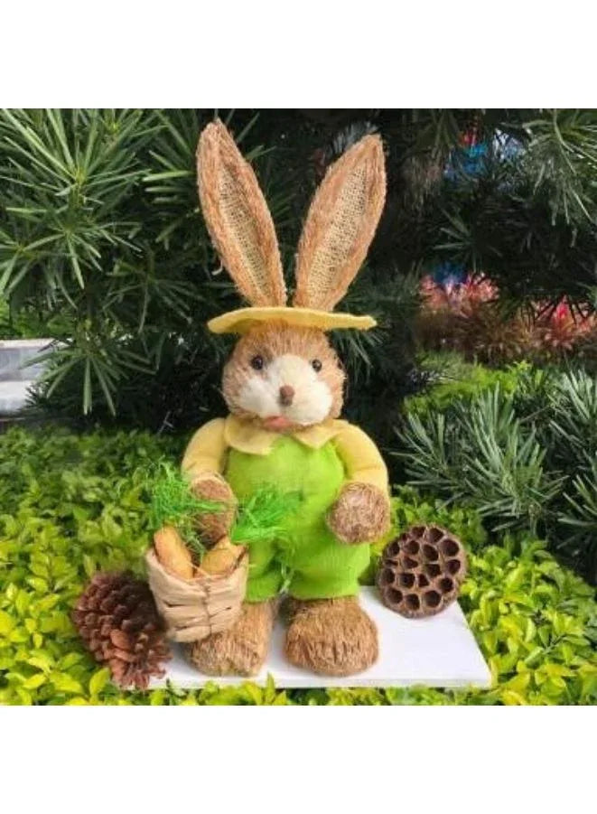 35 سنتيمتر اليدوية القش الأرنب القش الأرنب لعيد الفصح الحيوان الاصطناعي تأثيث المنزل متجر الديكور ، الأرنب 8