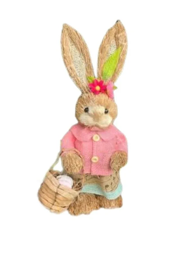 35 سنتيمتر اليدوية القش الأرنب القش الأرنب لعيد الفصح الحيوان الاصطناعي تأثيث المنزل متجر الديكور ، الأرنب 14